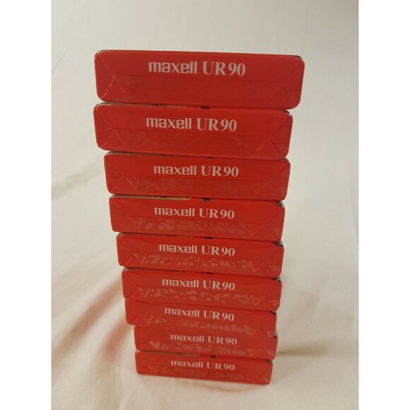 Maxell Audio Cassette Tapes 9 x9 UR 90 Minutes Normal Bias Blank NEW Unopened - Picture 5 of 7